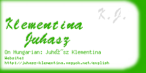 klementina juhasz business card